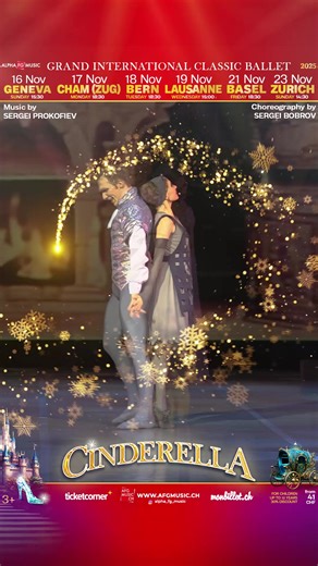 Ballet "Cinderella" - a magical fairy tale in dance! The international troupe Grand International Classic Ballet presents a unique ballet for adults and children, staged by Sergei Bobrov. The best ballet dancers from France, Italy, Spain, Sweden, Switzerland and other European countries. The magnificent music of Sergei Prokofiev, exquisite choreography and unusual colorful video decorations give the audience the opportunity to find themselves in the famous fairy tale by Charles Perrault. A famil