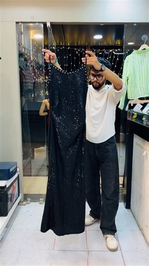 ShopKye Women's Clothing on Instagram: "Steal the spotlight in this stunning sequence party wear one-piece ✨🪩 Perfect fit, flawless fall & full-on glam vibes 💫 Available in these gorgeous shades – 🖤💙 Ready to shine at your next party? Dm For Booking Your Order 🛍️ #PartyWear #PartyDress #OnePieceLove #EveningLook #GlamLook"