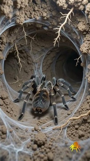 Tiny Camera on a Spider! Exploring an Underground Burrow 🕷️