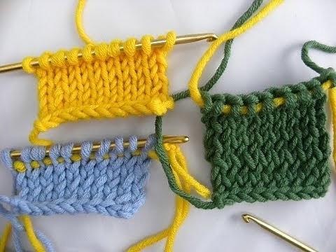 Knooking - Three ways to do stockinette