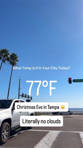 ☀️ Christmas Eve In Tampa, FL! What Temp Is It In Your City Today? COMMENT! #tampa #florida #lifestyle #sun #weather | Mitchell Webb