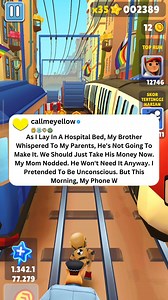 205K views · 3.7K reactions | As I lay in a hospital bed, my brother whispered to my parents, He's not going to make it. We should just take his money now. My mom nodded. He won't need it anyway. I pretended to be unconscious. But this morning, my phone w | Call me yelloww | Facebook