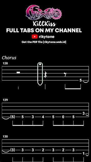 【TAB譜付ベース】AVE MUJICA - KILLKISS | WITH PDF FILE【BASS TAB】 #basstabs #shorts #avemujica