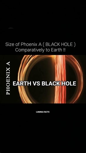 PHOENIX A BLACK HOLE SIZE COMPARISON TO EARTH 🌏 - LUMINA FACTS #astroexpert #blackhole #earth
