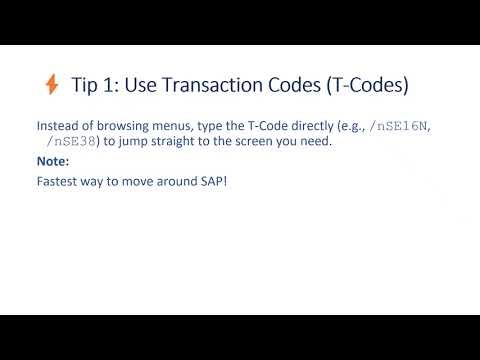 🎯 DAY 1 – SAP NAVIGATION TIPS