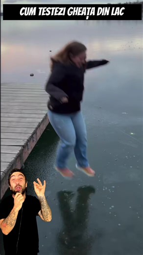 Cum testezi gheața unui lac ##joc##fy TikTok