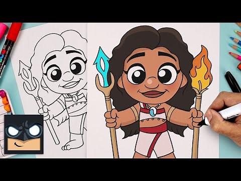 How To Draw Moana | Step by Step Tutorial