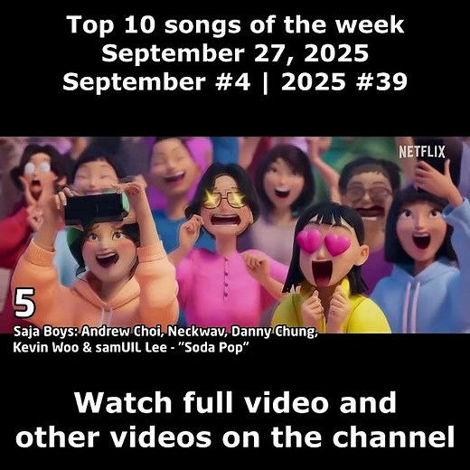 Top 10 songs of the week September 27, 2025 (September #4 | 2025 #39)
