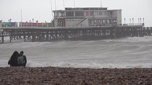 Watch as Worthing Pier takes the brunt of Storm Bert 🌊⚠️ | The Argus
