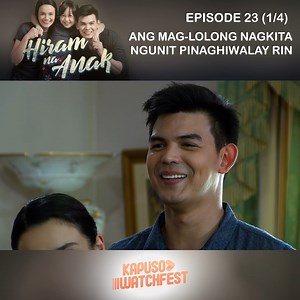 Hiram na Anak: Episode 23 (Part 1 of 4) Happily married couple Miren and Adrian's lives were almost perfect except for the fact that Miren was having difficulties conceiving a child. The couple then decides to adopt the bright and bubbly Duday — a decision that dramatically changes the course of their lives. Then enters the arrogant Benjo, the real father of Duday. He will try to take his child back from Miren and Adrian but the two are willing to fight for their right to their adoptive child. #