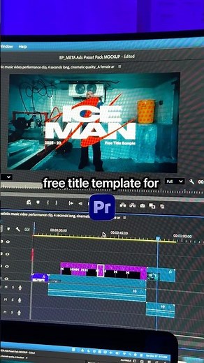Free cinematic title card template for premiere pro 🎁#premierepro