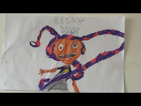 How to draw Lilly love braids from poppy playtime