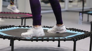 Jumping Fitness, Skyjumping, Sky Jumping, Big Jumping, Beautiful Young Girls Doing Jumping Fitness. Fitness on Trampolines, Young Stock Footage - Video of skyjumping, enjoy: 92082426