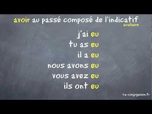 Vidéo avoir au passé composé de l'indicatif