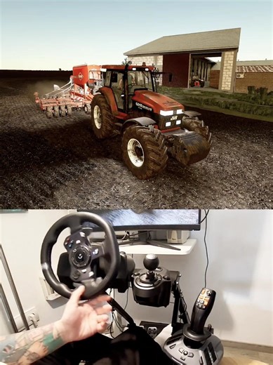 New Holland G240 Kuhn Espro seeder Steering Wheel Thrustmaster Farmstick #dkgc #fs25 #newholland