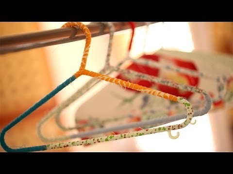 How to Make Wrapped Hangers and Hanger Covers || KIN DIY