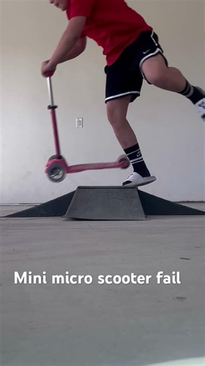 Mini micro scooter made for five year olds jump and fail #microscooter