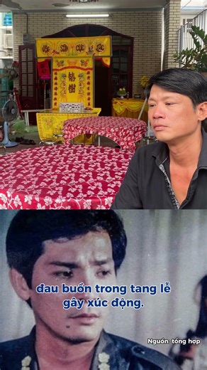 Photos from the funeral of artist Thuong Tin, son sitting in a daze