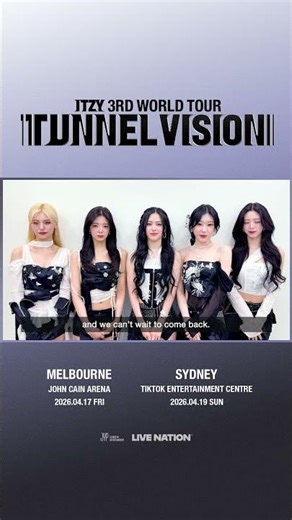 ITZY 3RD WORLD TOUR TUNNEL VISION in AUSTRALIA!