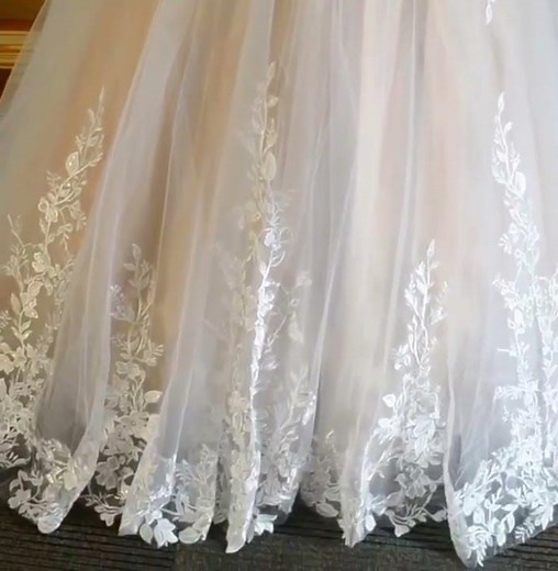 Romantic Lace Ball Gown Wedding Dress | Dream Bridal Look 🤍