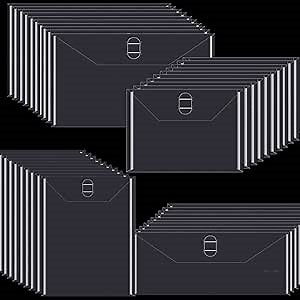 40-Piece Stamp & Die Storage Bags - 4 Sizes, Plastic, Waterproof, Clear, Scrapbooking, Die & Stamp Storage Paper Holder Bags, DIY Card Making