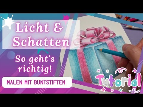 Licht und Schatten mit Buntstiften | Anfänger Tutorial: Perfektes Weihnachtsgeschenk zeichnen