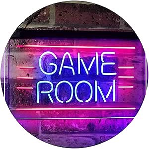 ADVPRO Game Room Man Cave Bar Display Dual Color LED Neon Sign Blue & Red 16" x 12" st6s43-i2338-br