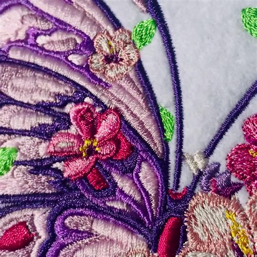 Butterfly Embroidery Design, Flower Butterfly Embroidery Pattern, Summer Motif Machine Embroidery, Full Stitch, Instant Download - Etsy