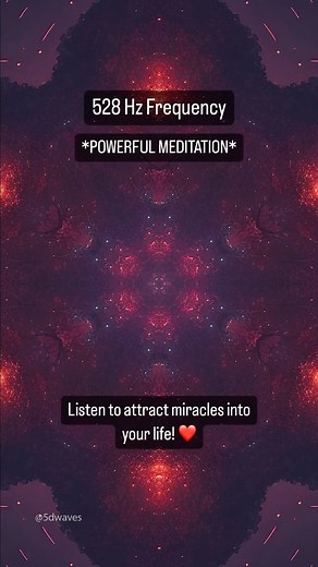 2.3K views · 55 reactions | 528 Hz Frequency ❤️ POWERFUL Meditation #meditationmusic #528hz #relaxation #binauralbeats #spiritualgrowth #mentalhealth #sleepmusic #solfeggiofrequencies #visualart | 5D Waves | Facebook