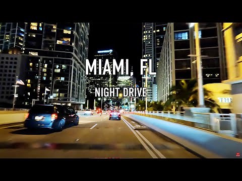 Miami Night Drive in 4K