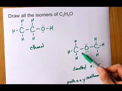 Draw all the Isomers of C2H6O