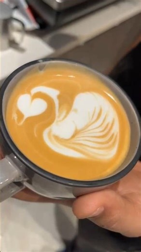 SWAN 🦢 ART COFFEE#dj #remix #music #love #dance #coffeeart #coffee #espressoyourself #barista