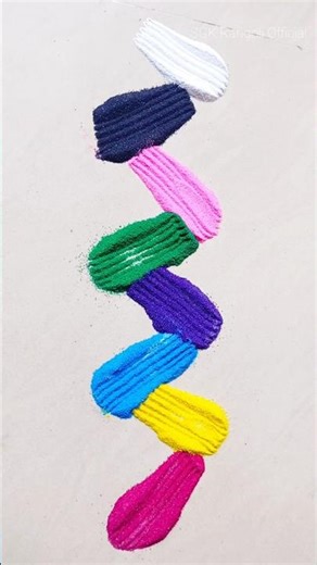 🧿🌈🦚Easy Rangoli Design For Beginners how to make easy and beautiful rangoli simple rangoli#subscribe