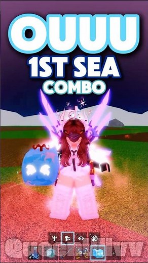 OUUU 1ST SEA COMBO ON BLOX FRUITS | #Shorts #bloxfruits #roblox #queenliiivv #onepiece