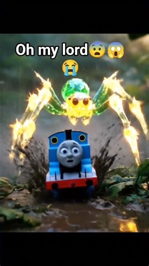 Thomas exe is being chased by a huge spider #shorts #thomasandfriends #trending #funny #song #train