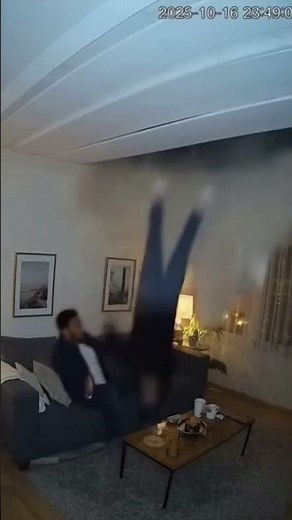 CCTV Footage Captures Shocking Ceiling Collapse Inside a House | Real Hidden Camera Recording