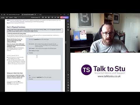 Work Capability Assessment WCA How to complete the form Pt 3 Physical Functions Mobility