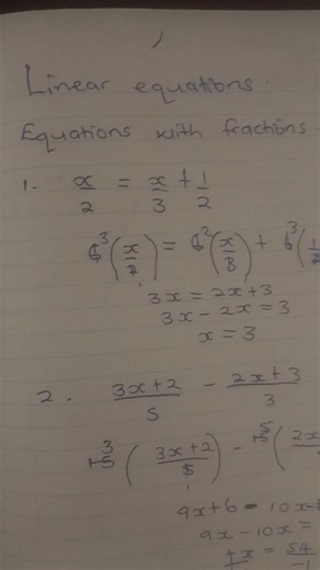 Equations with fractions
