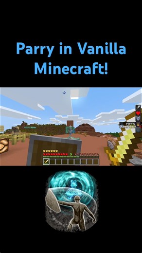Parry Attacks in Minecraft #commandblocks #minecraft #gaming #pvp #minecraftcommands