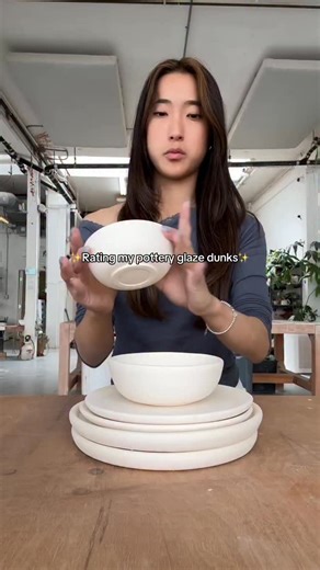 emme zhou on Instagram: "please enjoy some more glaze dunking asmr 🙂‍↕️ i NEED to stop double dipping lol #pottery #ceramics #glazing #asmr #hobby"