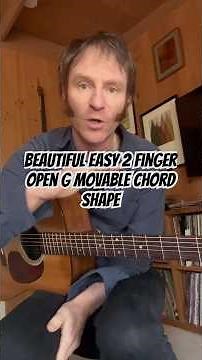 Beautiful easy movable 2 finger Open G chord shape #openg #alternatetunings #guitar #guitarlesson