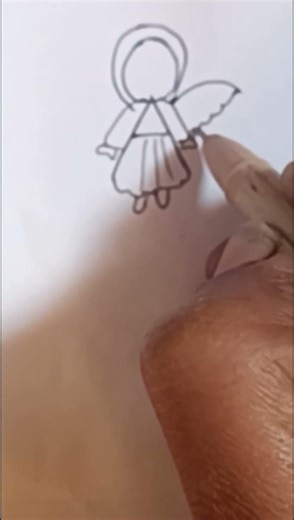 Alphabet drawing | Angel drawing #shortsfeed