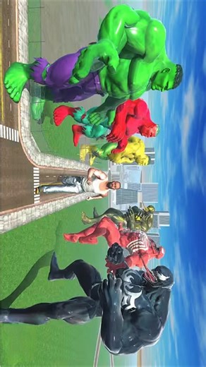 Green Hulk Team Vs Venom Team In Indian Bike Driving 3D #shortsfeed