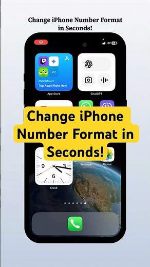 Change iPhone Number Format in Seconds! #shorts #iphone