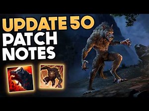 ESO Update 50 PTS Patch Notes - Class Mastery, Werewolf Rework & Class Set Buffs