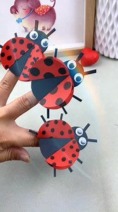 Ladybug Finger Puppet Craft 🐞✨ #fblifestyle #papercrafts #kidscrafts #creativeideas | paper craft ideas