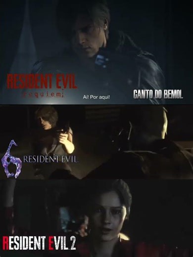 RE9 VS RE6 VS RE2 — Paralelos #residentevil #leonscottkennedy #residentevil9requiem #games #shorts