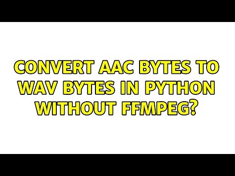 Convert AAC bytes to WAV bytes in Python without ffmpeg?