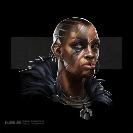 Alexander Chiveli Navarro shared with us how Diablo 4 and Substance 3D Painter filters inspired him to create a hand-painted character, explaining the steps and talking about his approach to texturing. Read: https://80.lv/articles/creating-diablo-4-inspired-character-bust-with-zbrush-substance-3d-blender | 80 Level