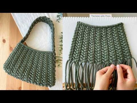 This Macrame Pattern Makes Perfect Bags (Vertical Square Knot Panel)